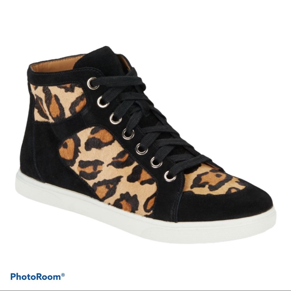 Enzo Angiolini Leopard Print Sneakers